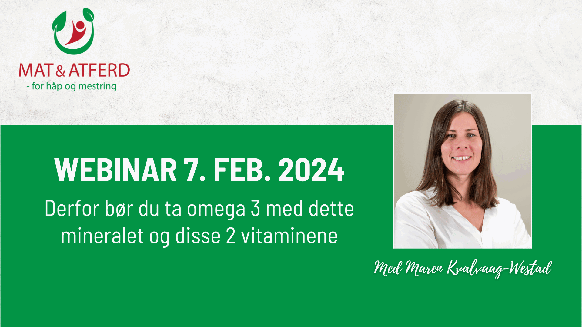 Webinaropptak - omega3 med vitaminer og mineraler